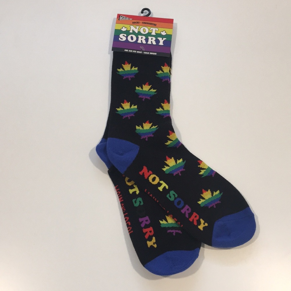 MAIN AND LOCAL “NOT SORRY” SOCKS OSFM